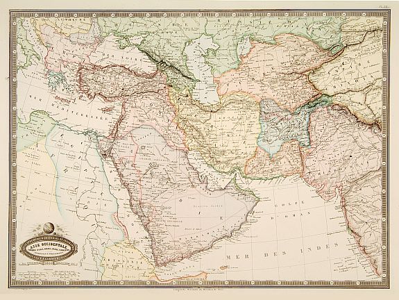 GARNIER, F.A., Asie Occidentale. Turquie..Arabie, Perse, Turkestan.., antique map, old maps