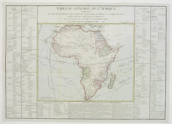 DESNOS/ BRION, Tableau général de L'Afrique.., antique map, old maps