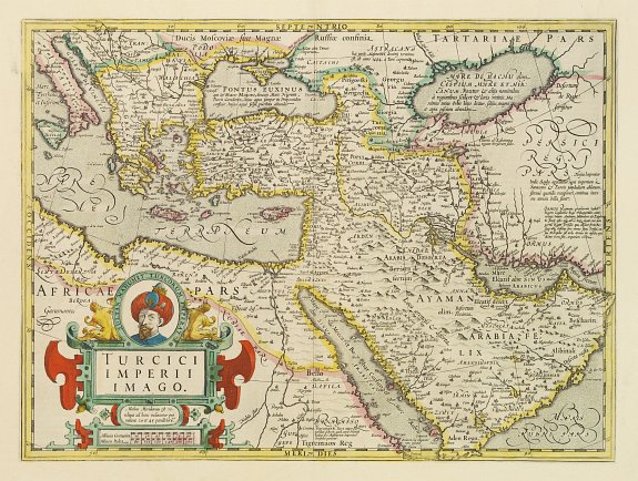 MERCATOR,G./ HONDIUS,J., Turcici Imperii Imago., antique map, old maps