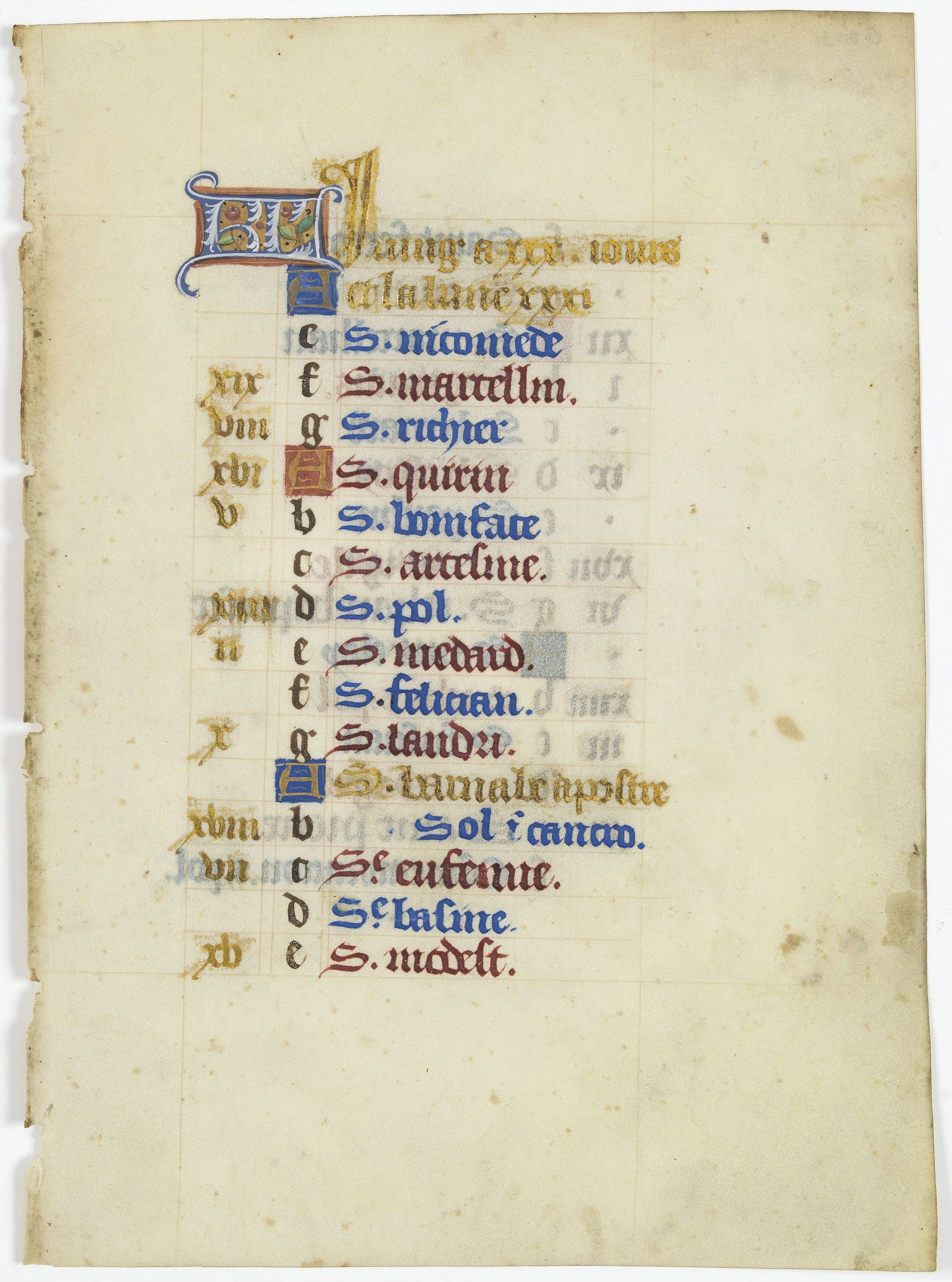 ANONYMOUS, The calender-leaf of the month of June., antique map, old maps