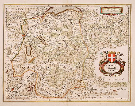 JANSSONIUS, J.,  Sabaudia Ducatus.-Savoye., antique map, old maps
