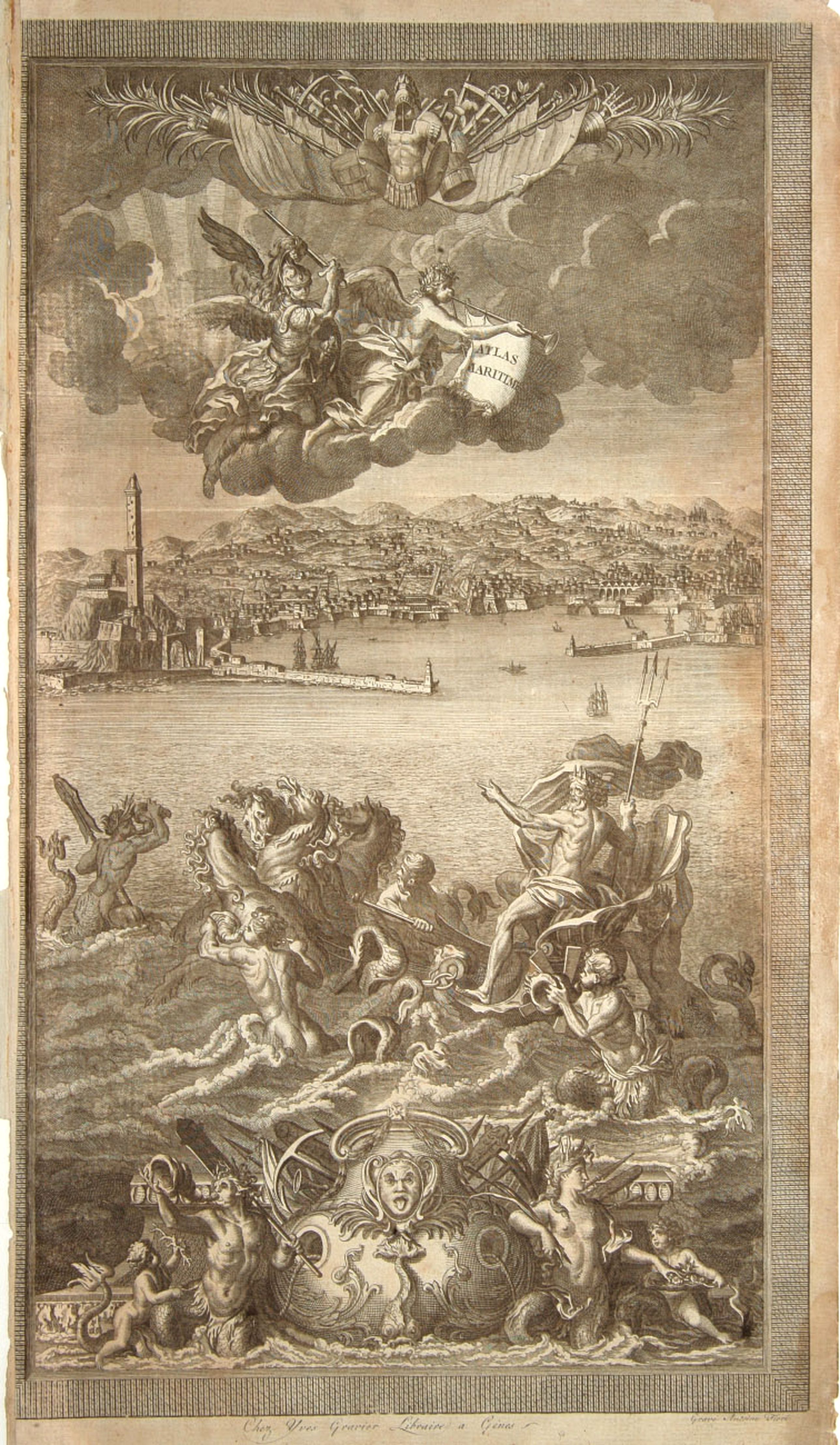 GRAVIER,I.,  [Titlepage] Atlas Maritime., antique map, old maps