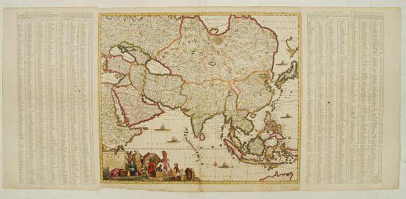 DE WIT,F., Accuratissima totius Asiae tabula.., antique map, old maps