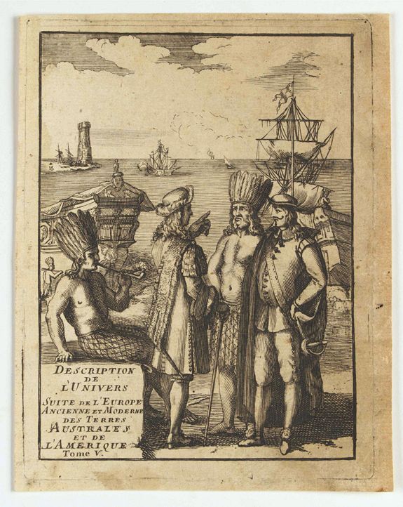 MANSON MALLET, A., (title page) Description de L'Univers suite de L'Europe ancienne et moderne des terres Australes et de L'Amerique Tome V., antique map, old maps