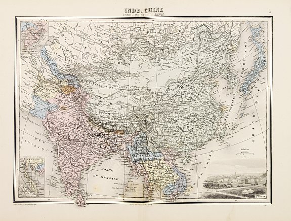 MIGEON,J., Inde, Chine, antique map, old maps