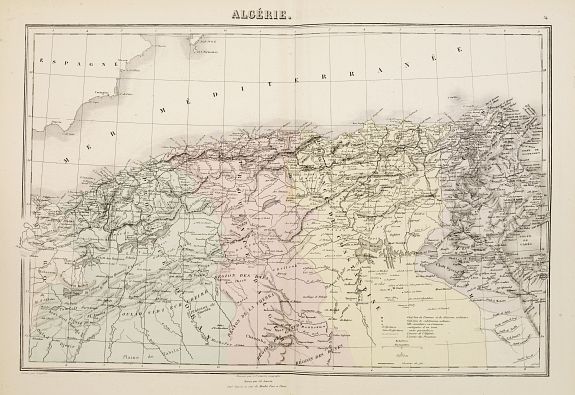 MIGEON,J., Algérie, antique map, old maps