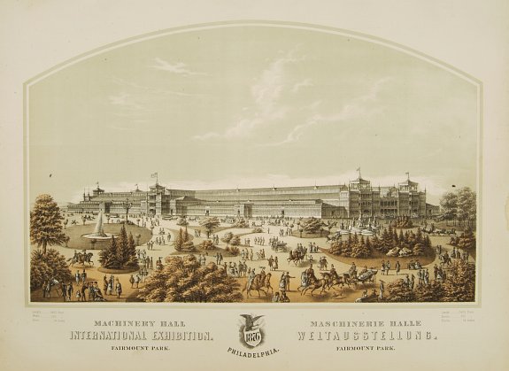 TEUDY,H.J., Machinery Hall - International Exhibition Fairmount Park, antique map, old maps