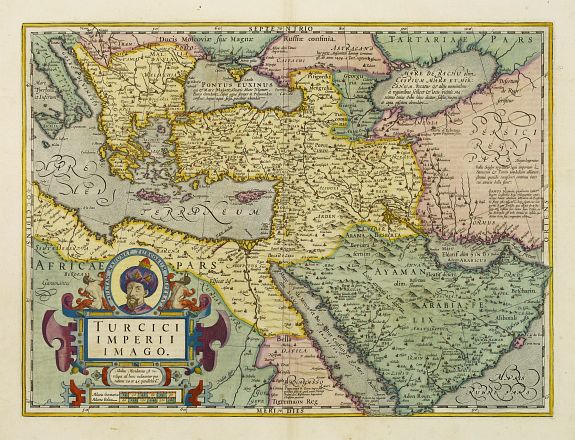 MERCATOR,G./ HONDIUS,J., Turcici Imperii Imago., antique map, old maps