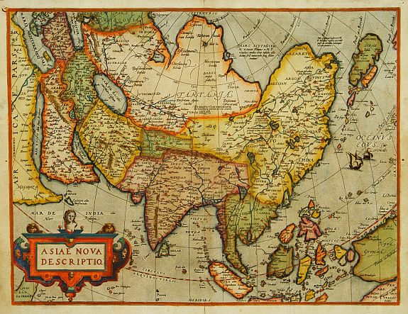 ORTELIUS,A., Asiae nova descriptio., antique map, old maps