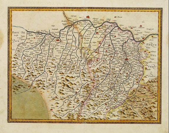 ORTELIUS, A. / VRIENTS, J.B.,  No title Parmae et Placentiae Ducatus., antique map, old maps