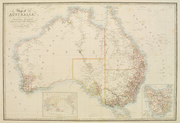 WYLD, J., A map of Australia.., antique map, old maps