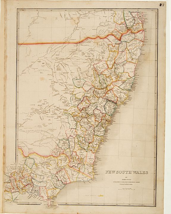 WYLD, J., New South Wales. . ., antique map, old maps