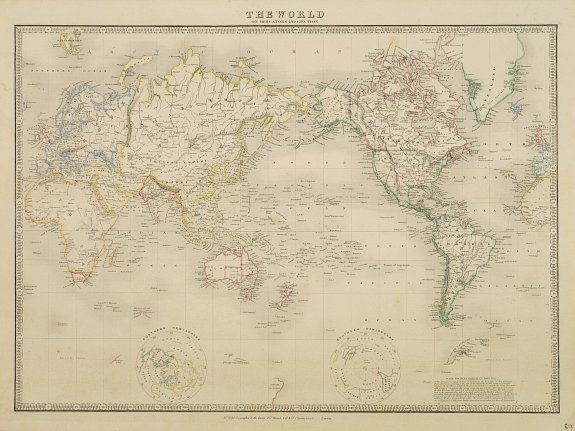 WYLD,J., The world on Mercators projection., antique map, old maps