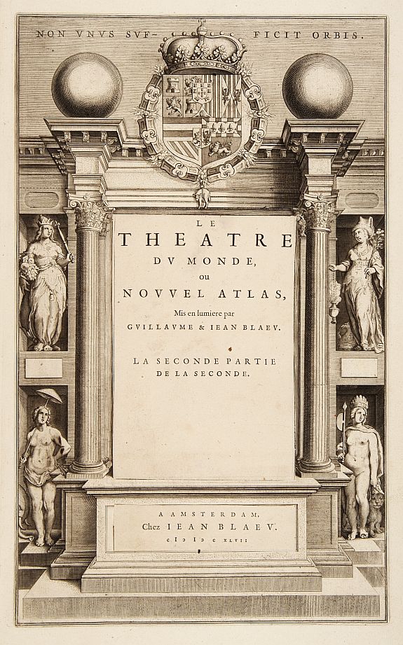 BLAEU, J., Title page from , antique map, old maps