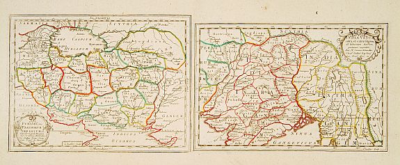 SANSON, N., Persaru../ India Vetus intra et extra Gagem.., antique map, old maps