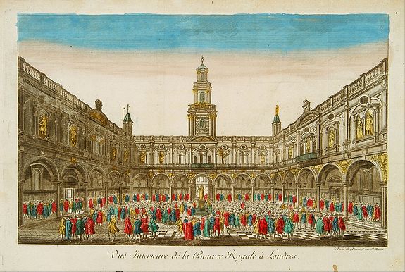 DAUMONT,  Vue Interieure de la Bourse Royale � Londres., antique map, old maps