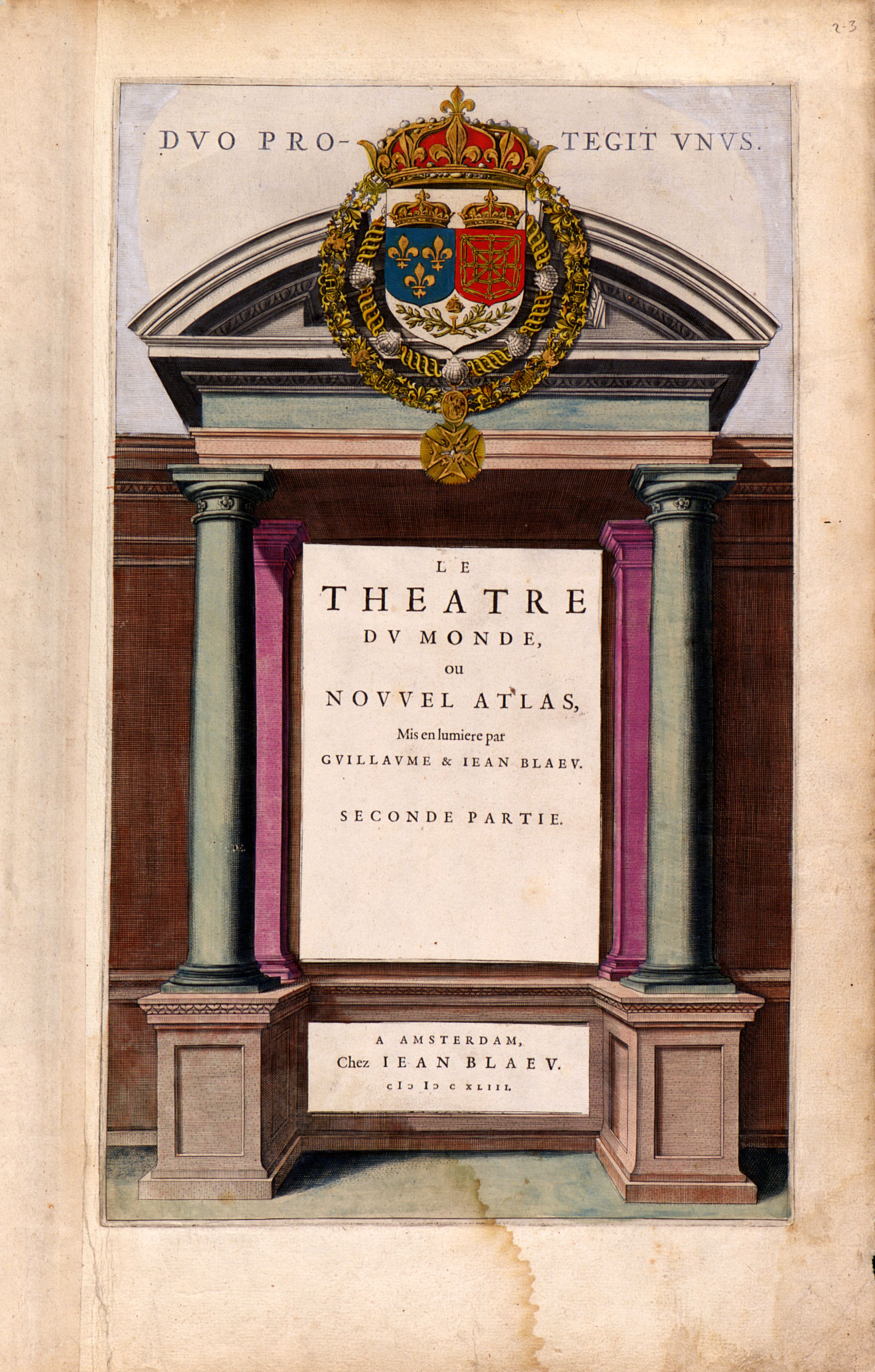 BLAEU, J. / C., Title page from: Le Theatre du Monde ou Nouvel Atlas., antique map, old maps
