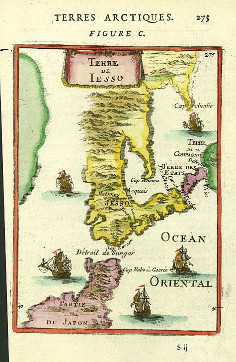 MALLET,A.M.,  Terre de Iesso., antique map, old maps