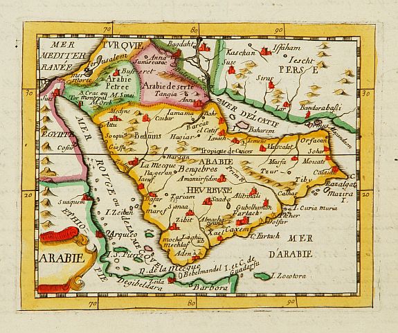 DU VAL,P., Arabie., antique map, old maps