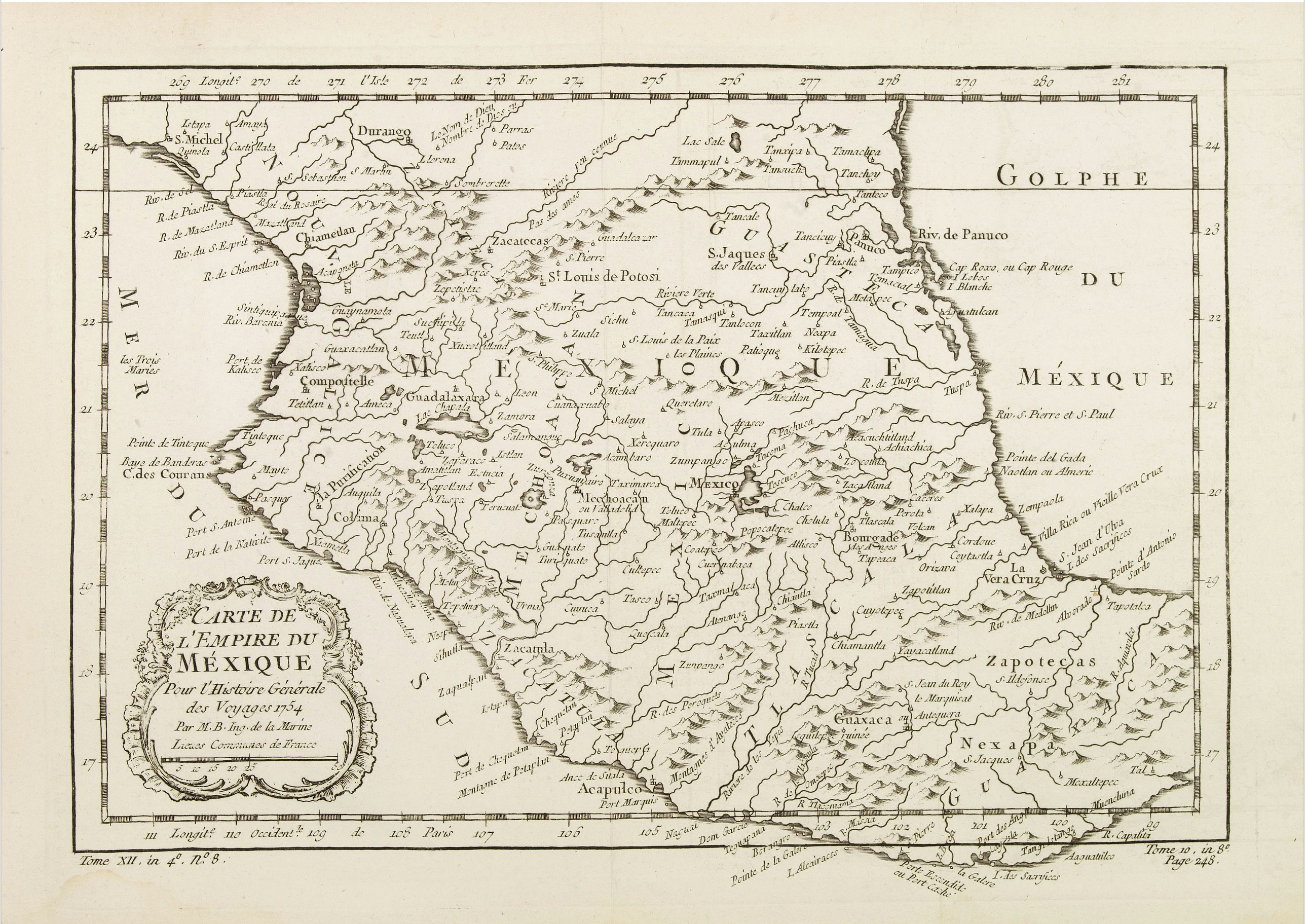 BELLIN, J.N.,  Carte de L'Empire du Mexico., antique map, old maps
