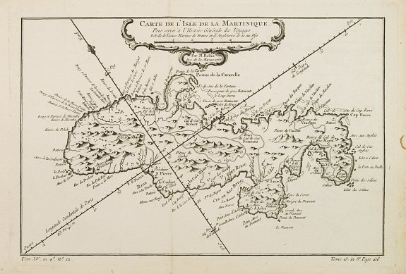 BELLIN,J.N.,  Carte de L'Isle de la Martinique.., antique map, old maps