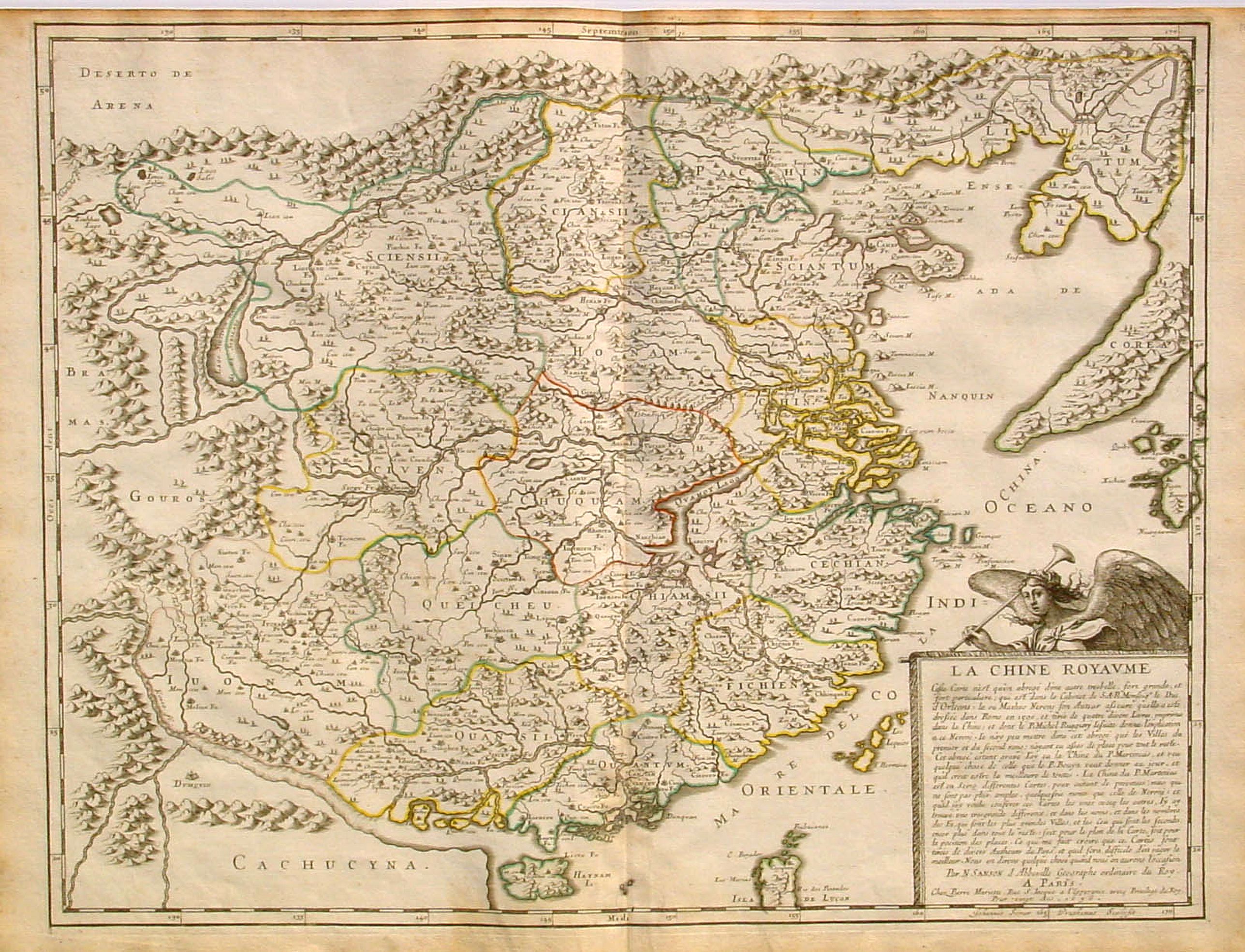 SANSON, N./ MARIETTE, P., La Chine Royaume. . ., antique map, old maps