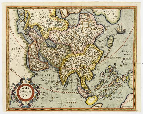 MERCATOR, G. / HONDIUS, J., Asia ex magna Orbis terre descriptione Gerardi Mercatoris.., antique map, old maps