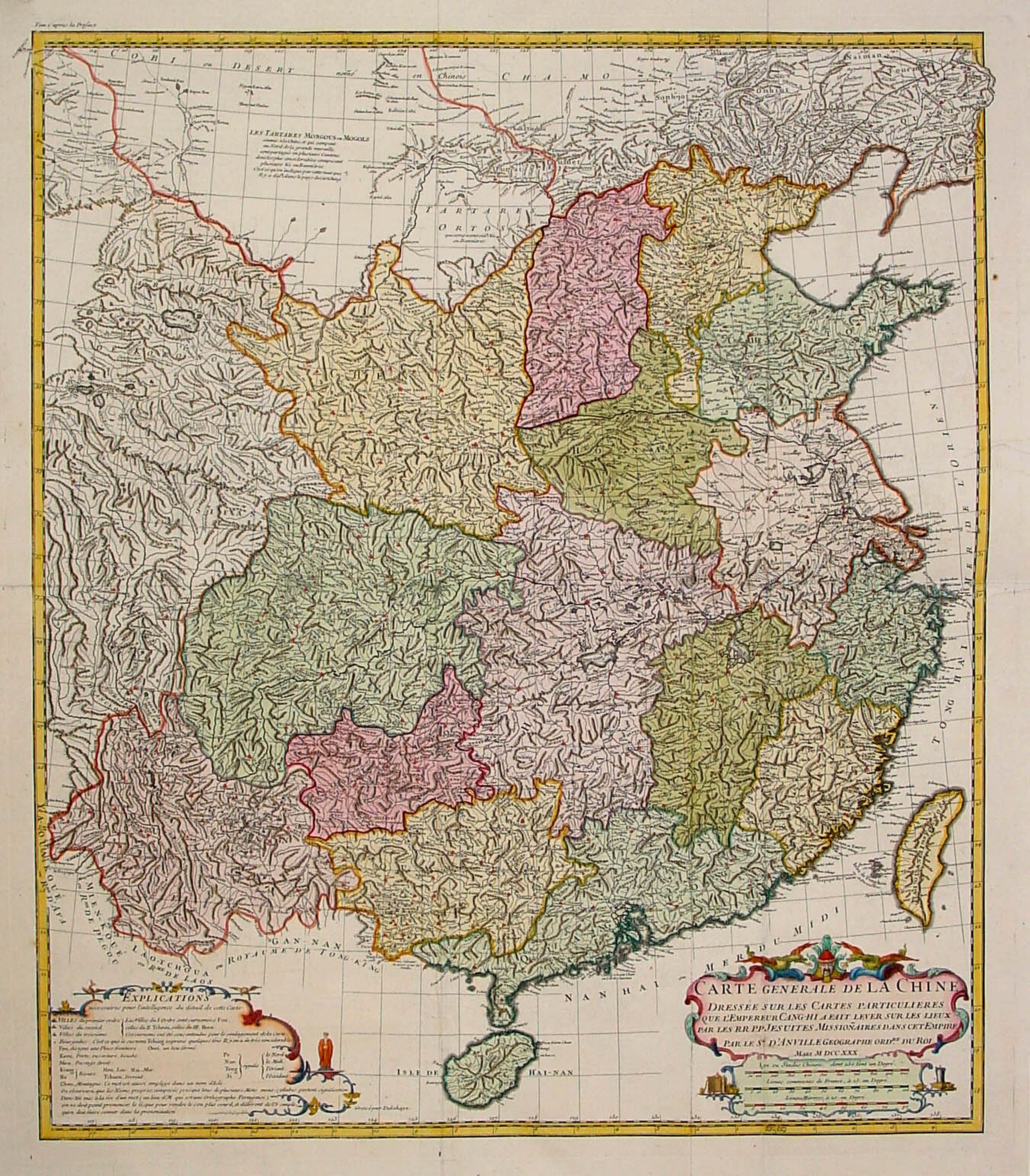 ANVILLE, J.B.D', Carte Generale de la Chine.., antique map, old maps