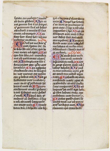 BREVIARY, Breviary, manuscript leaf on vellum., antique map, old maps