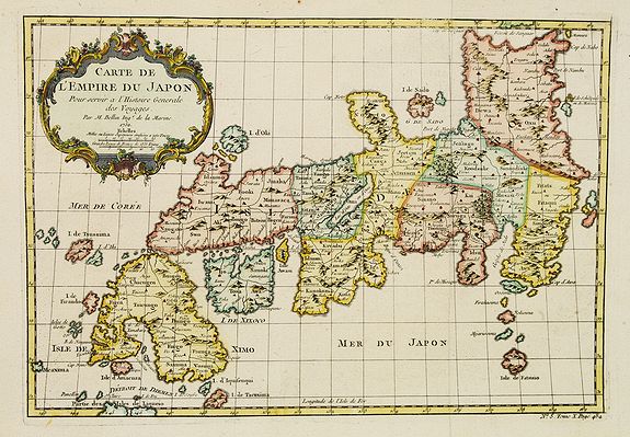 BELLIN, J.N.,  Carte de L'Empire du Japon., antique map, old maps