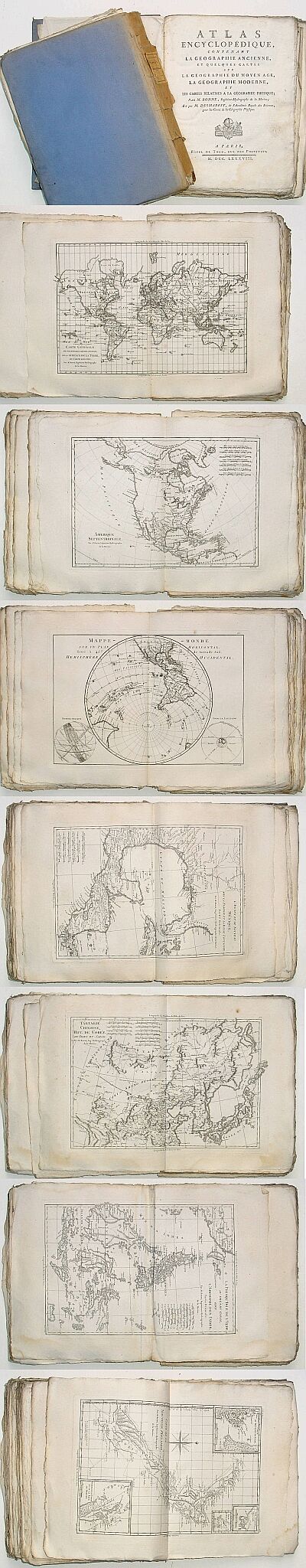BONNE,R., Atlas encyclopédique.., antique map, old maps