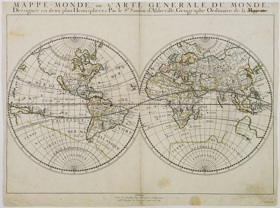 MARIETTE,P., Mappe-Monde ou carte generale du Globe.., antique map, old maps