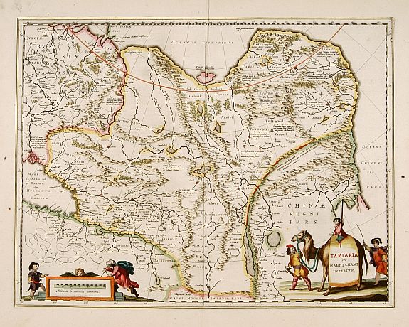 BLAEU,W., Tartariae sive Magni Chami Imperium., antique map, old maps