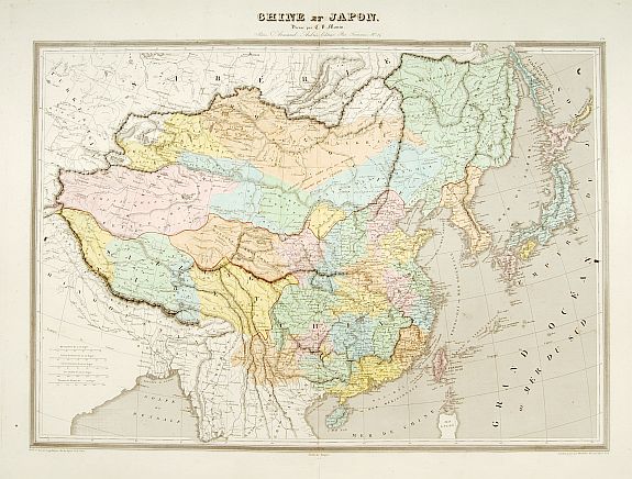 ARMAND-AUBRÉ&E., Chine et Japon., antique map, old maps