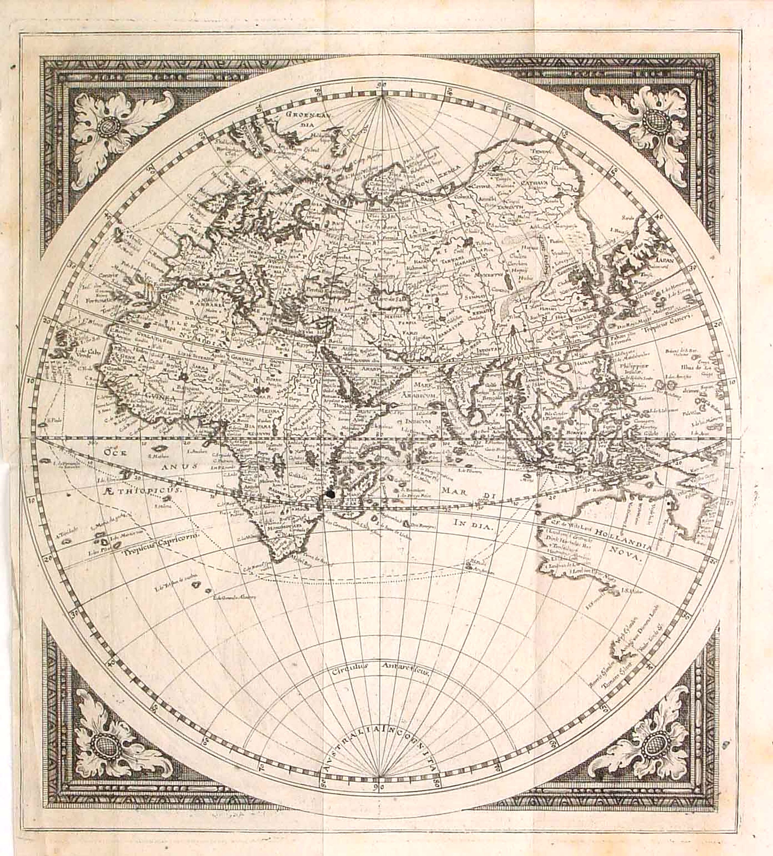 ANONYMOUS, (No title) Eastern Hemisphere., antique map, old maps