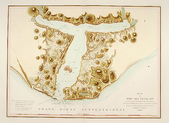 LA PEROUSE,J.F.G., Plan du Port des Français sur la cote des Français ..., antique map, old maps