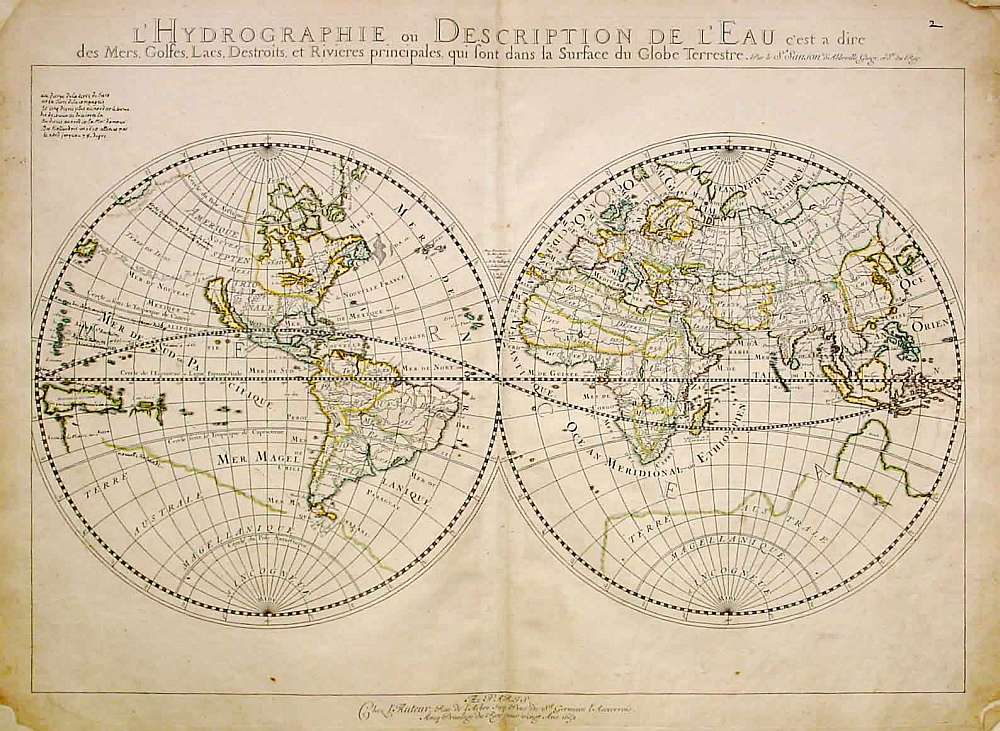 SANSON, N. / MARIETTE, P., L'Hydrographie ou Description de L'Eau. . ., antique map, old maps