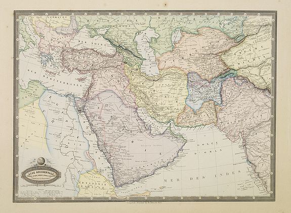 GARNIER,F.A., Asie Occidentale. Turquie..Arabie, Perse, Turkestan.., antique map, old maps