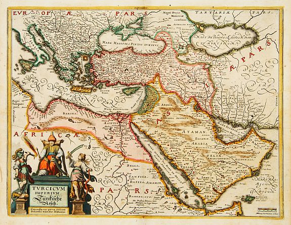 MERIAN,C., Turcicum Imperium. Türckische Reijch., antique map, old maps
