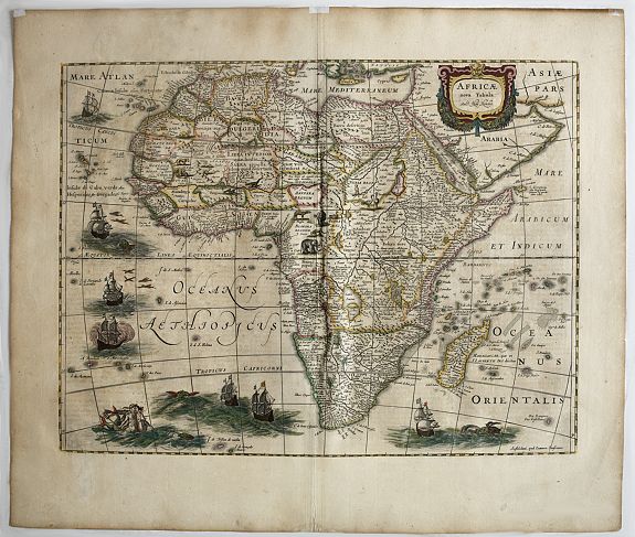 HONDIUS, H., Africae nova Tabula., antique map, old maps