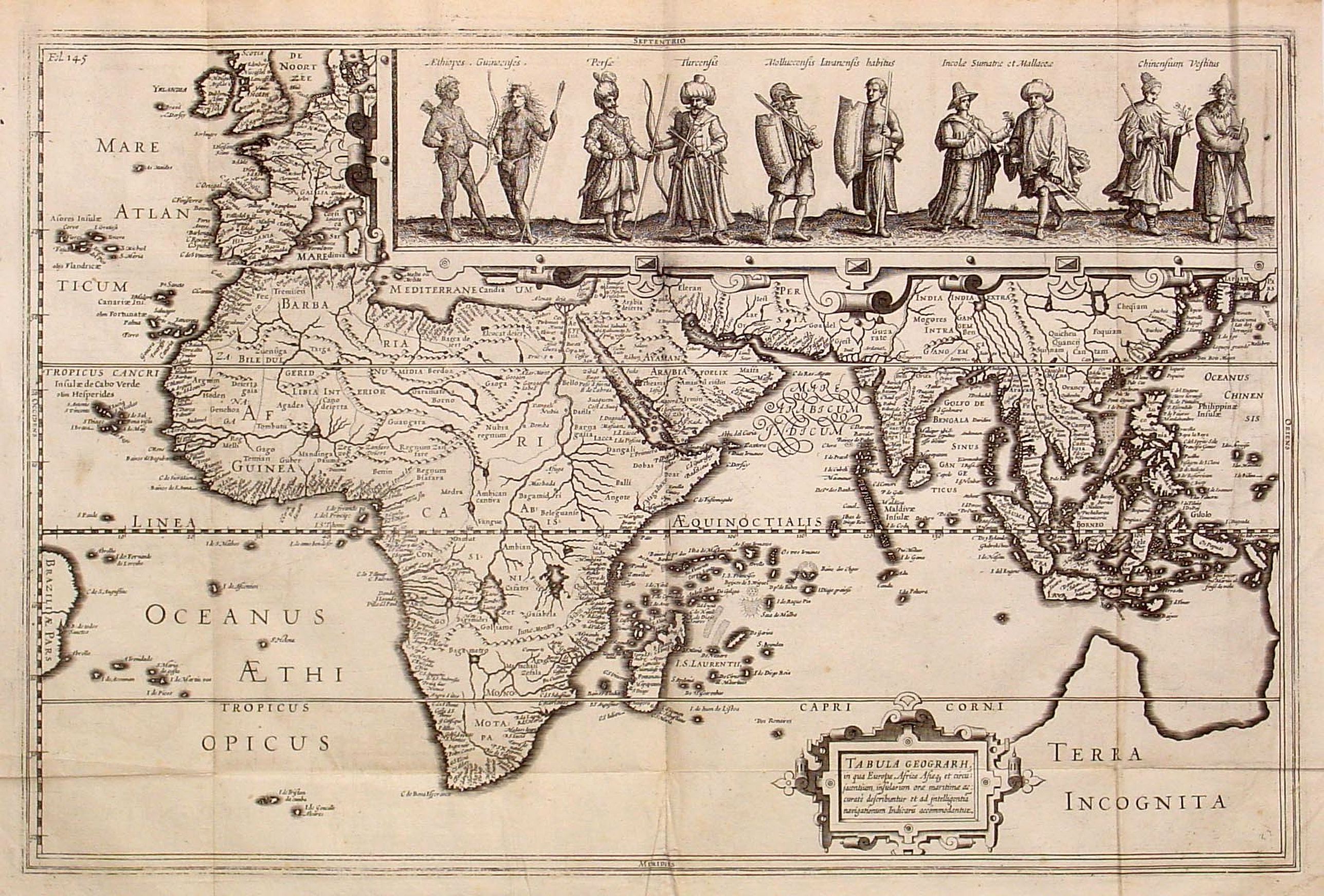 PONTANUS, J., Tabula Geograph., antique map, old maps