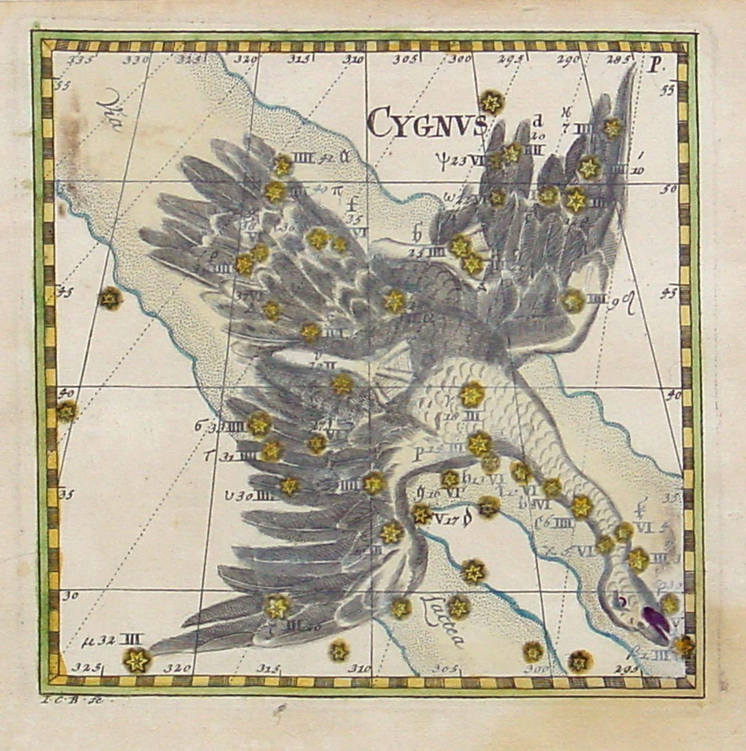 THOMAS, C., Cygnus., antique map, old maps
