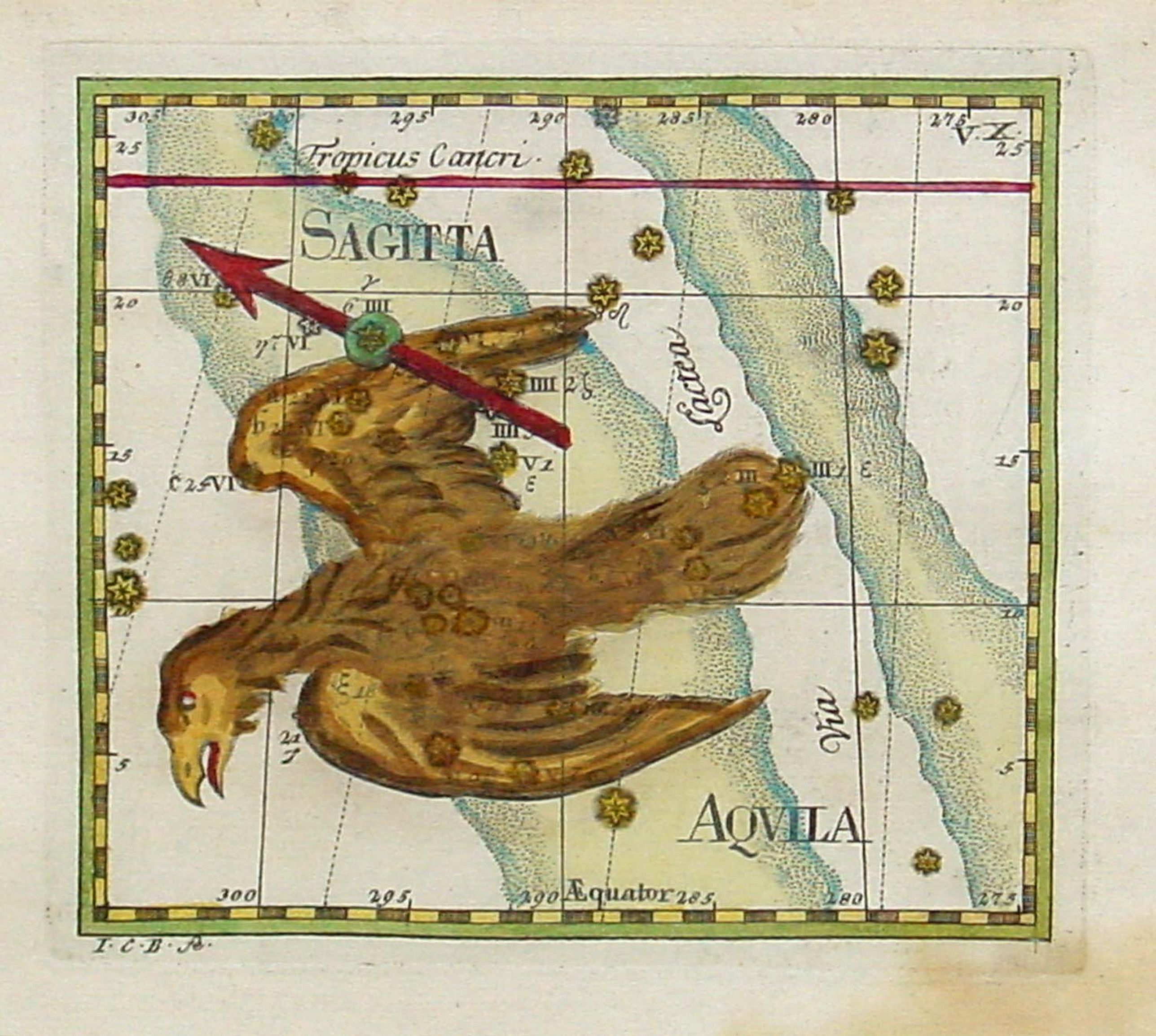 THOMAS,C., Sagitta., antique map, old maps