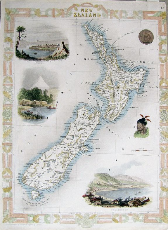 London Printing and Publishing Company, NEW ZEALAND, antique map, old maps