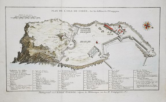 SCHLEY, J. van., Plan de l' Isle de Gorée, sur les desseins du Sr. Compagnon., antique map, old maps