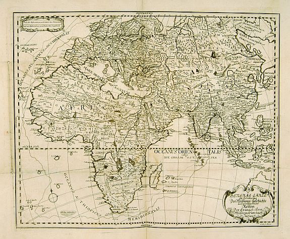LIEBE, Chr., General Karte zur erleuterung der Missions-Geschichte.., antique map, old maps