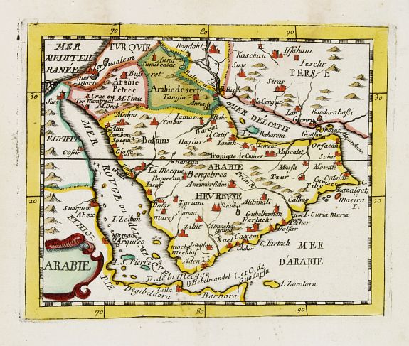 DU VAL, P., Arabie., antique map, old maps