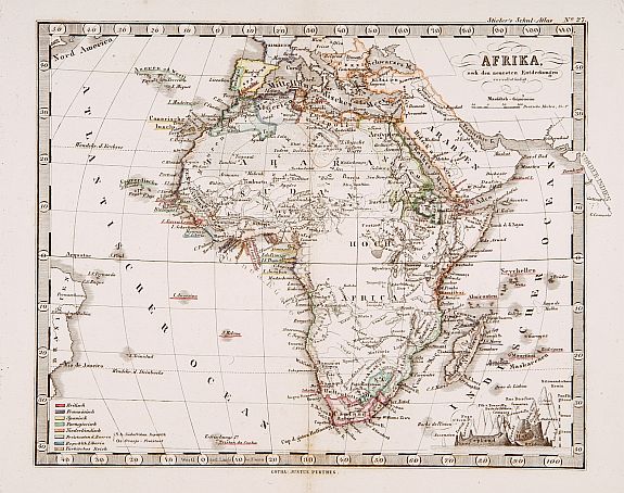 STIELER / PERTHES, Afrika nach den neuesten Entdeckungen, antique map, old maps