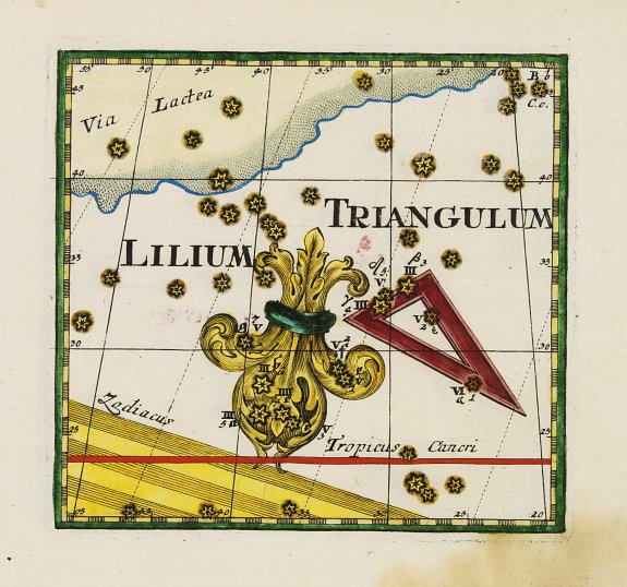 THOMAS, C., Lilium and Triangulum., antique map, old maps
