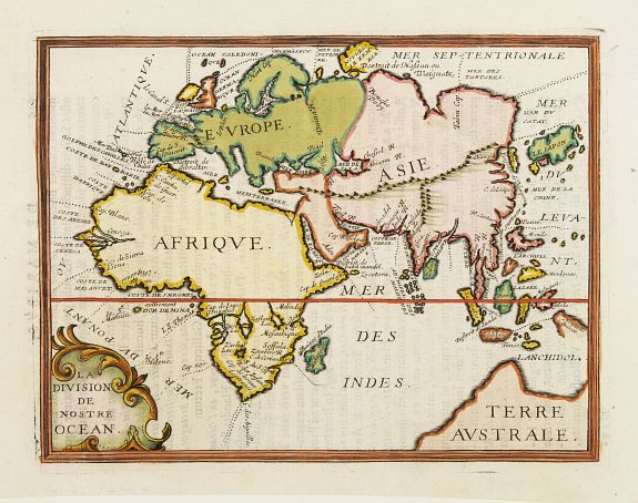 BRIET, Ph., La division de Nostre Ocean., antique map, old maps